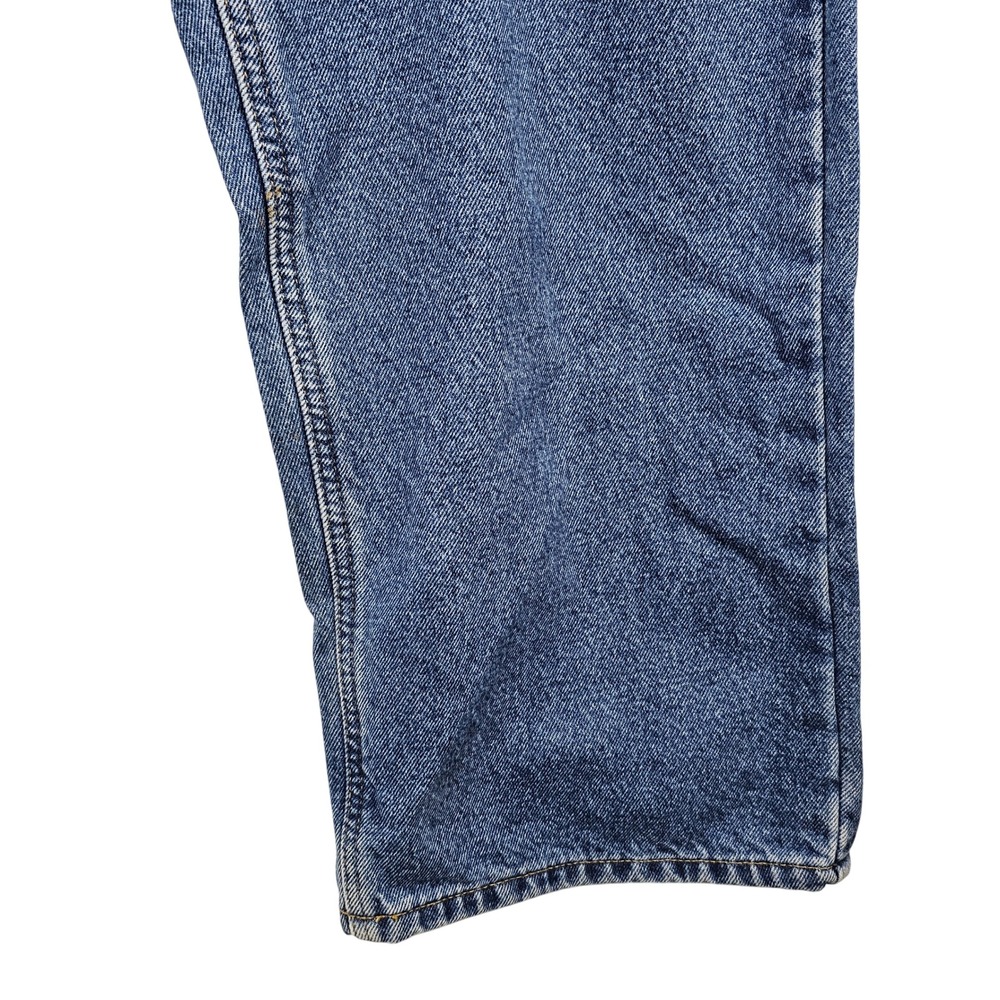 Carhartt Relaxed Fit Flannel Lined Jeans Mens 42x30 Blue Denim Workwear‎ Pants - Picture 3 of 13